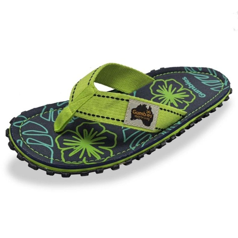 Flip-flops gumbies ilhas chinelas hibiscus gu-ffisl148 verde