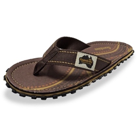 Ilhas japonesas de Gumbies Flip-flops Unissex Aboriginal GU-FFISL095 marrom