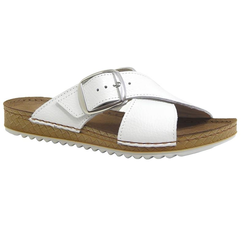 Flipers de couro feminino Befado 158d295 branco