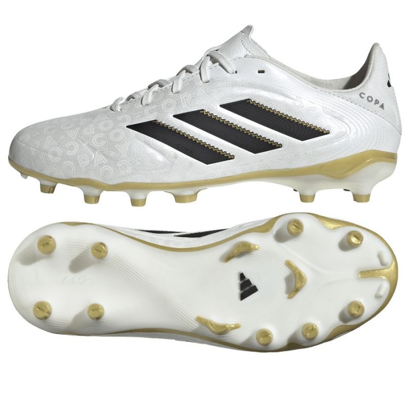 Adidas Copa Pure III League FG/MG JR2887 Sapatos de futebol branco