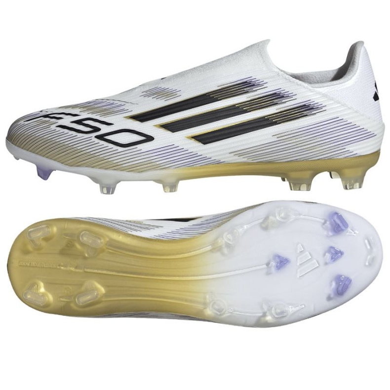 Adidas F50 League LL FG/MG JH7736 Sapatos de futebol branco