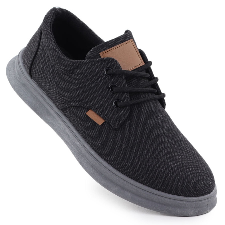 Sapatos casuais masculinos Black Nowacki 1059-H preto