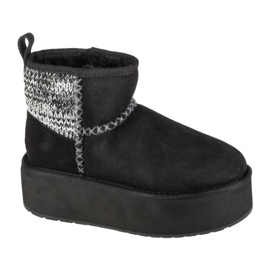 Emu Australia Emu austrália Stinger Knit FlatForm W13143-BLAK Shoes preto
