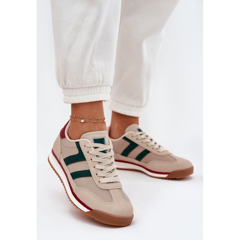 Sneakers de mulheres baixas Boon escuro bege