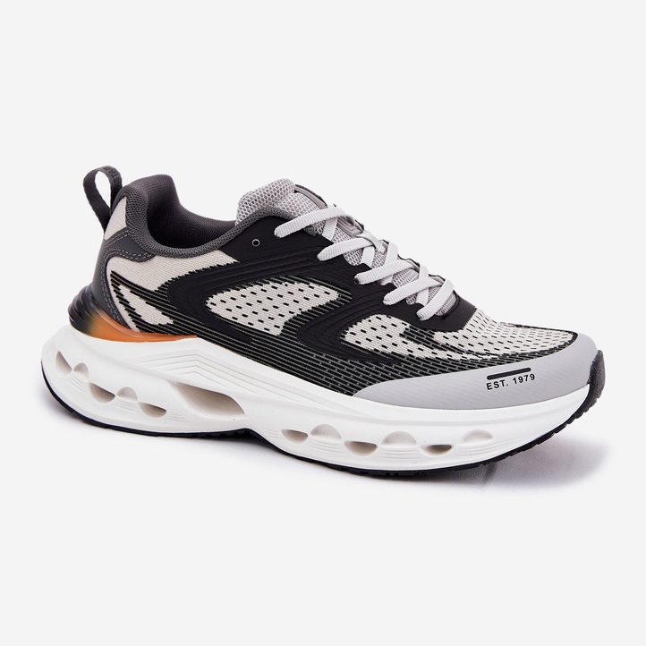 Big Star Sapatos esportivos masculinos na grande estrela RR174023 Plataforma de sistema-poloneses Hi-Polish cinza