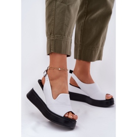 ARTIKER Sandálias de couro feminino para arte antiga 52c0483 branco