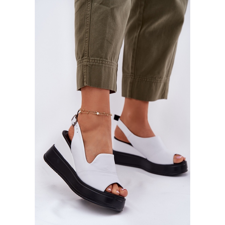 ARTIKER Sandálias de couro feminino para arte antiga 52c0483 branco