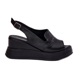 ARTIKER Sandálias de couro feminino para ancoragem artter 52c0484 preto