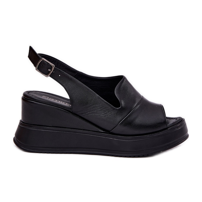 ARTIKER Sandálias de couro feminino para ancoragem artter 52c0484 preto