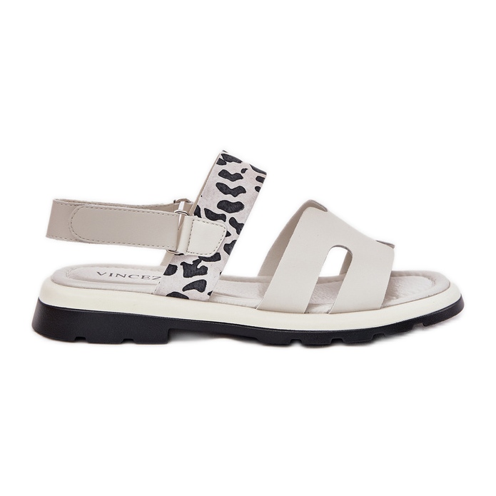 Vinceza 66780 Sandálias de leopardo bege com saltos planos Vinceza 66780 Sandálias de leopardo bege com saltos planos