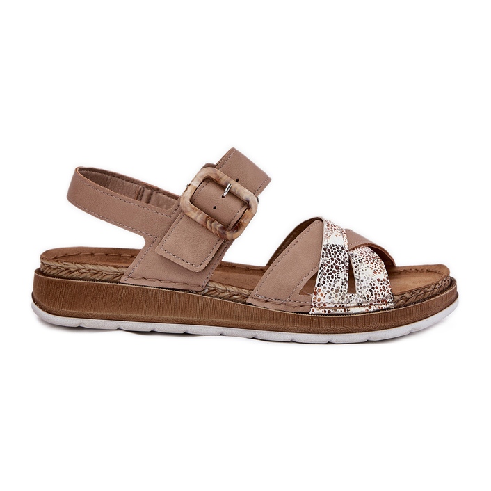 Sandálias femininas com inblu gs000056 bege Sandálias femininas com inblu gs000056 bege