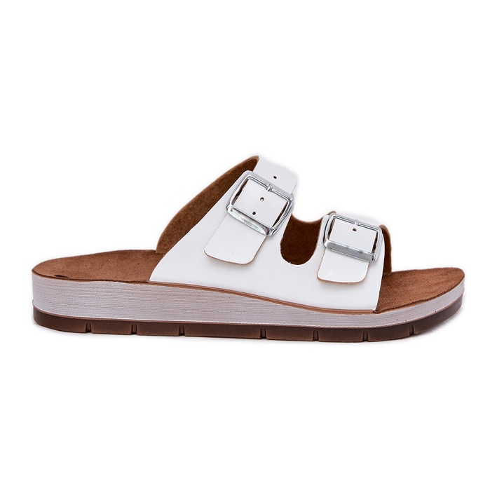 Chinelos femininos com fivela inblu cp000042 branco Chinelos femininos com fivela inblu cp000042 branco