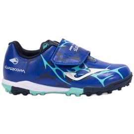 Joma Super Copa 2504 TF SCJW2504TFV Sapatos de futebol azul