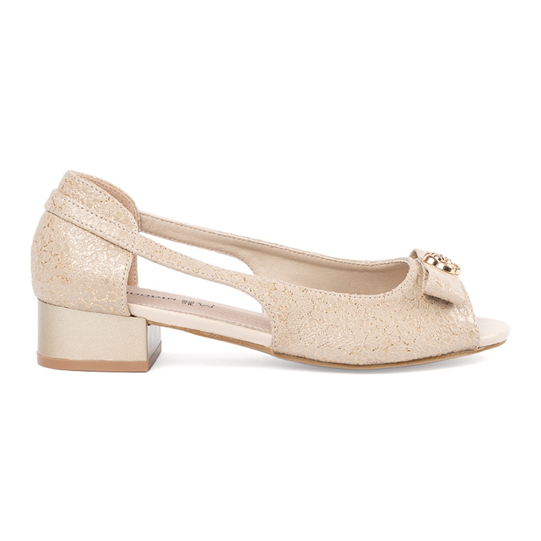 Goodin Sapatos de ouro com dedos nus dourado Goodin Sapatos de ouro com dedos nus dourado