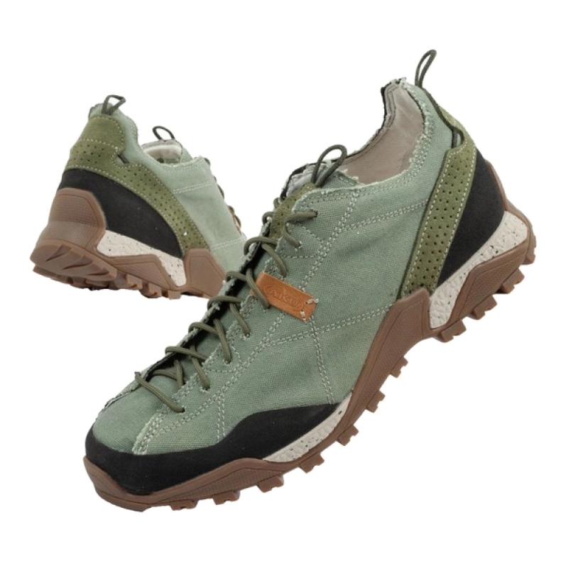 Sapatos de trekking femininos Aku Nativa Canvas [647 091] verde