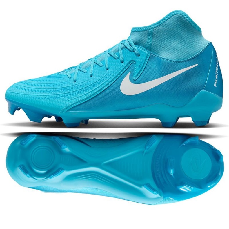 Nike Phantom Luna II Academia FG/MG FD6725-400 Sapatos de futebol azul