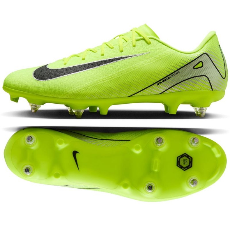 Nike Mercurial Vapor 16 Academia SG-Pro AC FQ8425-700 Sapatos de futebol amarelo