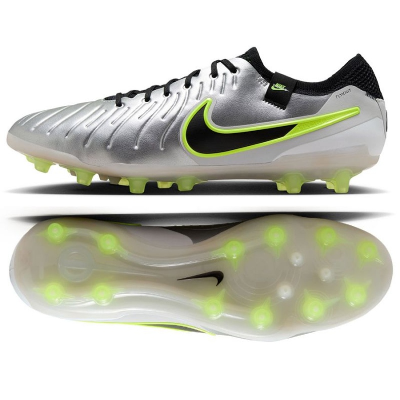 Nike Tiempo Legend 10 Elite Ag-Pro DV4330-001 Sapatos de futebol prata