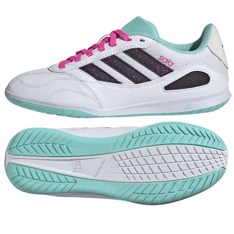 Adidas Super Sala III em sapatos de futebol JR5400 branco