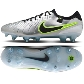 Nike Tiempo Legend 10 Elite SG-PRO AC DV4329-001 Sapatos de futebol prata Nike Tiempo Legend 10 Elite SG-PRO AC DV4329-001 Sapatos de futebol prata