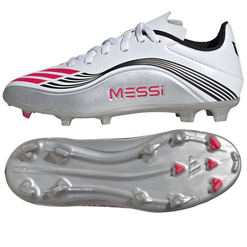 Adidas F50 Messi League FG/MG JP7454 Sapatos de futebol branco