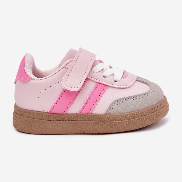 Tênis tênis sapatos de esportes de velcro rosa