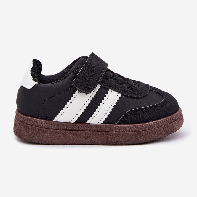 Sapatos esportivos de tênis infantis negros preto