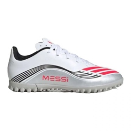 Adidas F50 Messi Club TF JP7453 Sapatos de futebol branco
