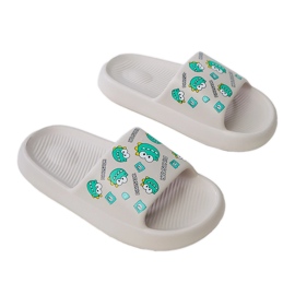 Chinelos de crianças cinzas com impressão