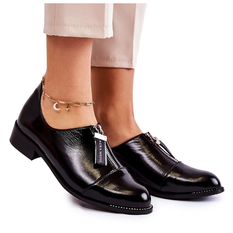 Sapatos femininos Laura Messi Varnised 2532 Black preto