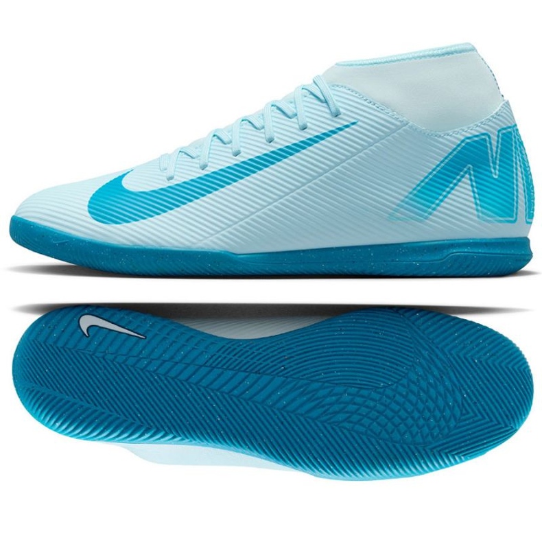 Nike Mercurial Superfly 10 Club IC FQ8315-400 Sapatos de futebol azul Nike Mercurial Superfly 10 Club IC FQ8315-400 Sapatos de futebol azul