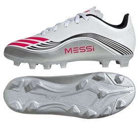 Adidas F50 Messi Club FG/MG JP7457 Sapatos de futebol branco
