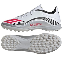 Adidas F50 Messi League TF JP7448 Sapatos de futebol branco