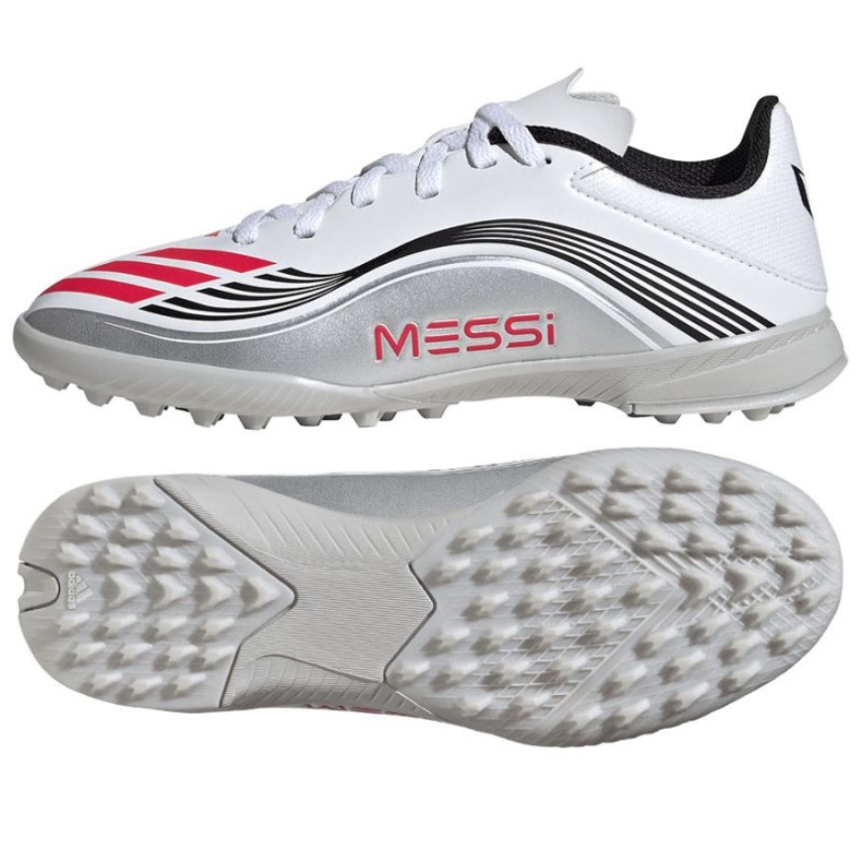 Adidas F50 Messi League JP7456 Sapatos de futebol branco
