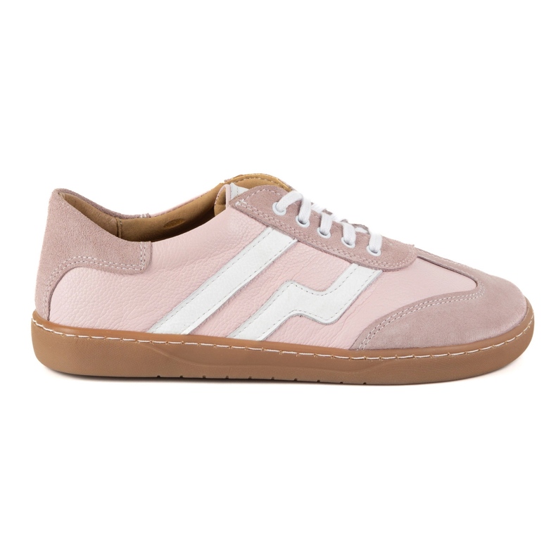 Sapatos de couro femininos descalços Olivier Eliza Pink rosa