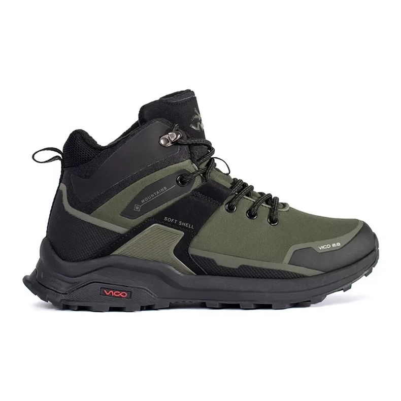 Vico Sapatos de trekking masculinos de verde-preto