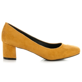 Vices New Collection Bombas de camurça clássicas amarelo