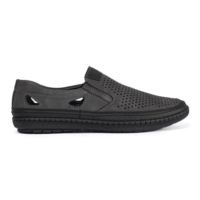 Sapatos de abertura cinza masculinos