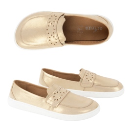 Olivier Momanados Barefoot Feminino com um amplo ouro polonês de ouro dourado