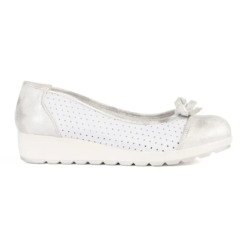 Goodin Cunhas femininas brancas e prateadas branco