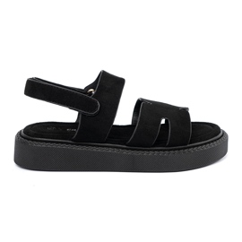 Seastar Sandálias pretas na plataforma com recortes preto