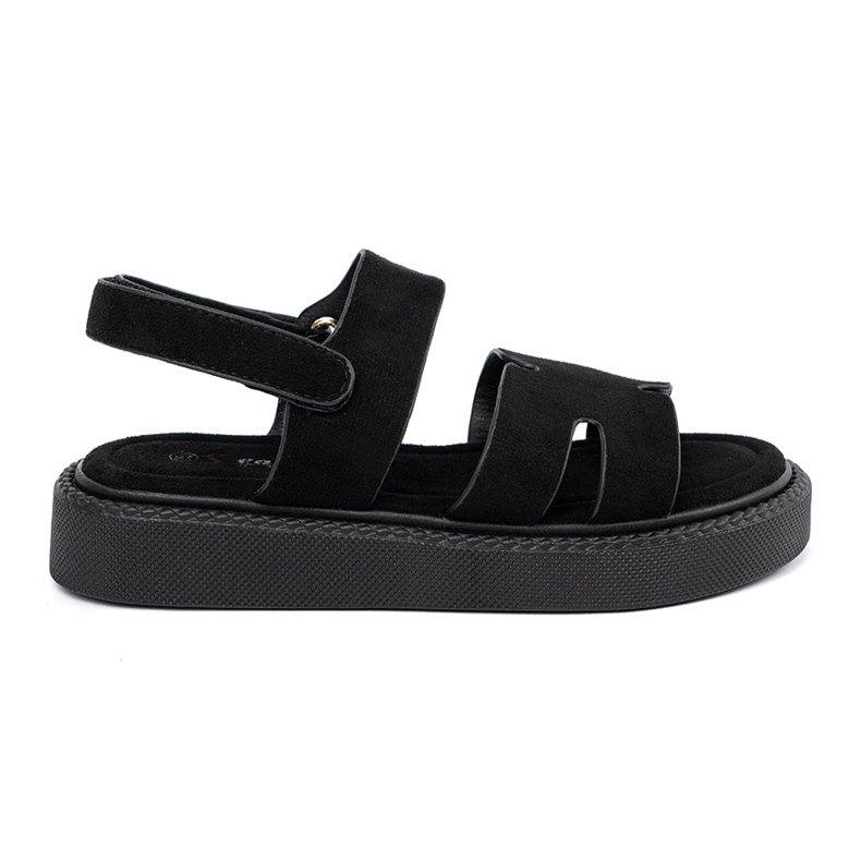 Seastar Sandálias pretas na plataforma com recortes preto