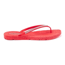 Seastar Flip -flaps vermelho com zircões