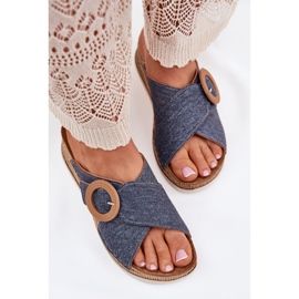 Funcionários femininos com um decorativo Inblu RV000012 Blue Buckle Blue azul