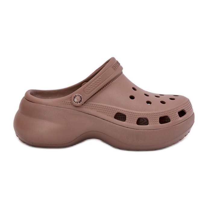 Big Star Flip de espuma feminina na enorme sola grande rr274a121 escuro bege escuro