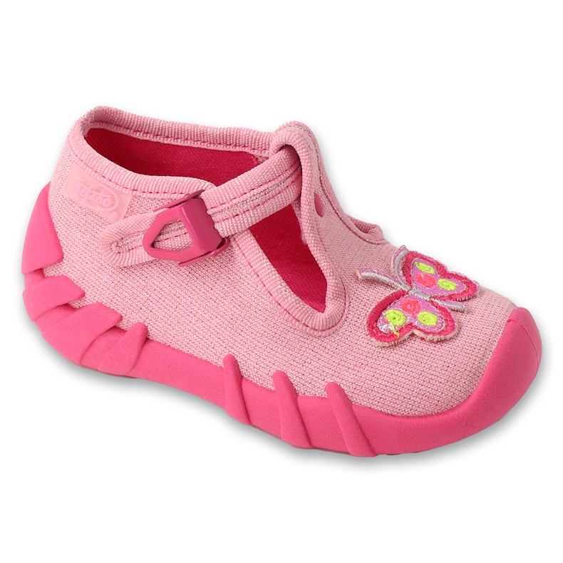 Slippers infantis de Befado Pink110p507 Aplicação de mães rosa