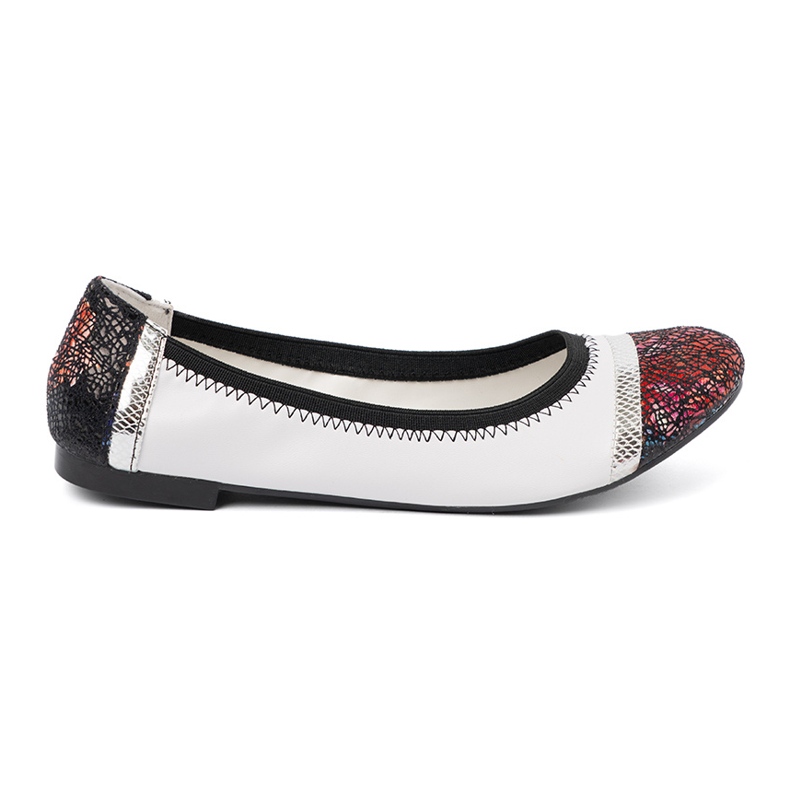 Goodin Bailarinas brancas com elementos decorativos branco