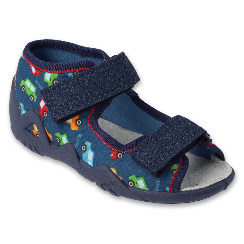 Slippers infantis de Befado 350p056 Inserção de couro azul