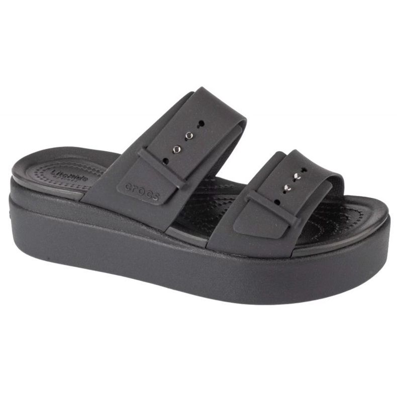Sandália Crocs Brooklyn Low Wedge 207431-001 chinelos preto
