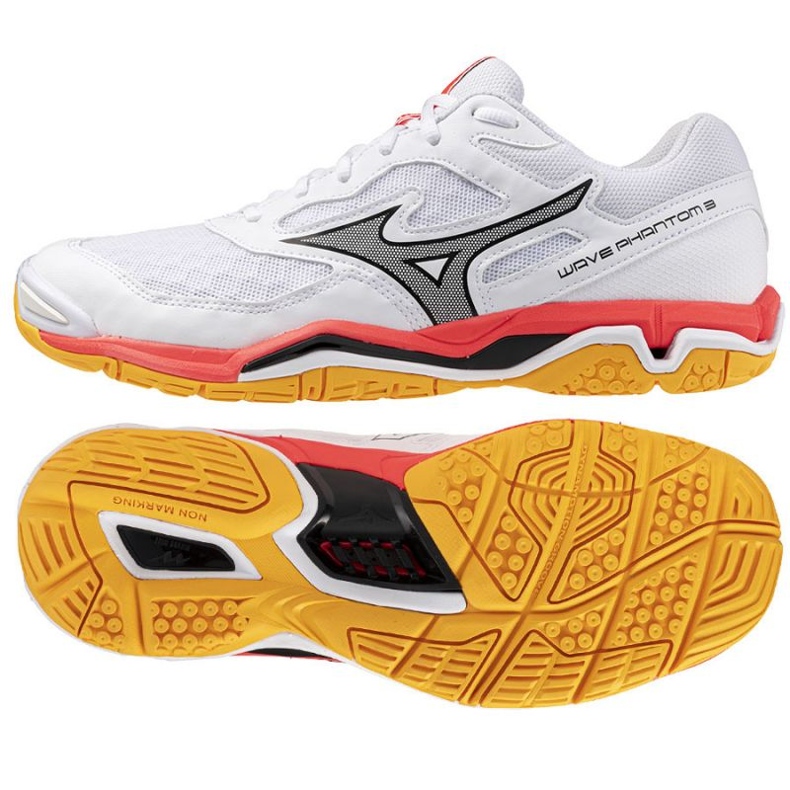 Mizuno Wave Phantom 3 x1ga226098 Sapatos de handebol branco